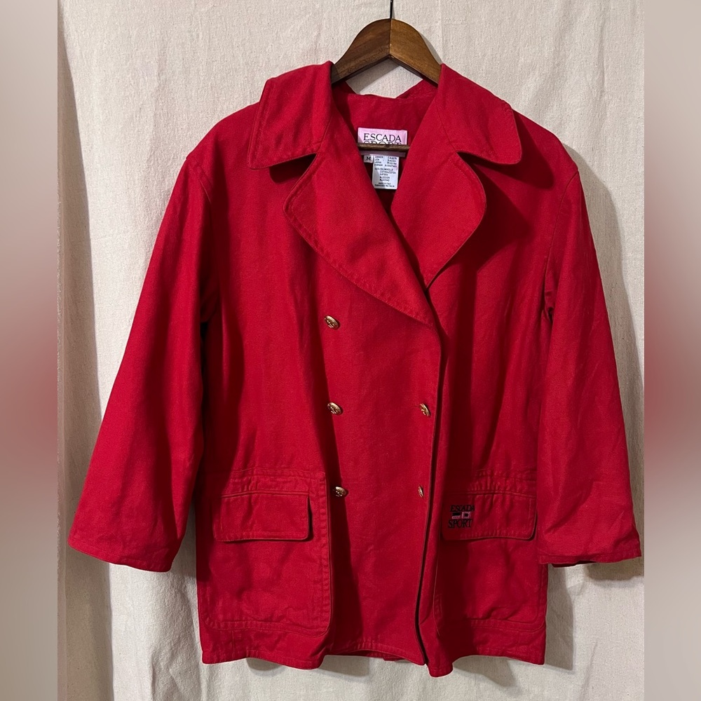 Vintage 80s Escada Red Jacket